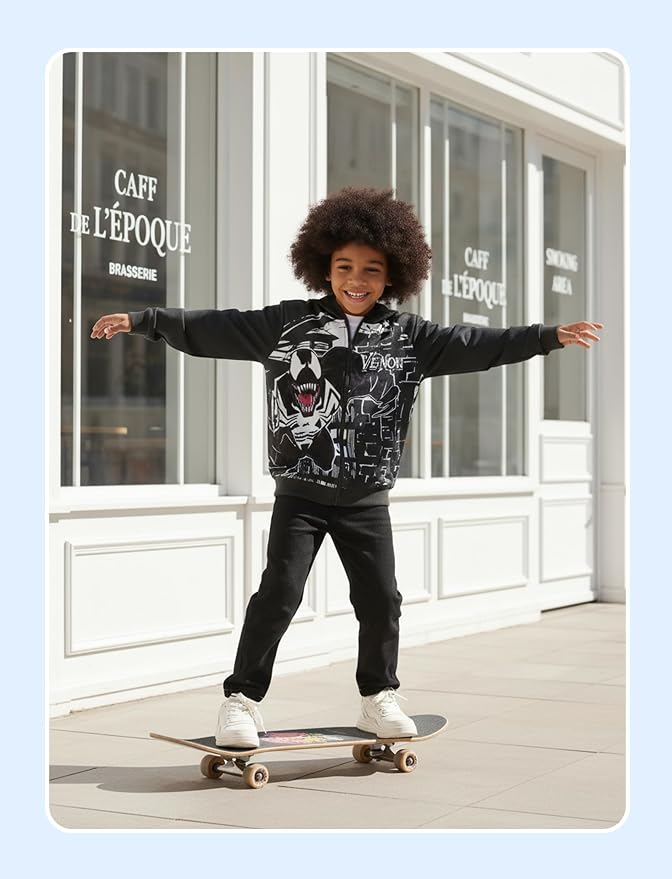 Marvel Zipper Hoodie Spiderman Hood Sweatshirt Hulk Cardigan Boy Girl 2-12Y | - Image 2