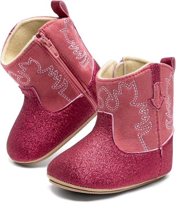 HsdsBebe Baby Boys Girls Western Cowboy Boots Infant Moccasins High Top Booties by HsdsBebe