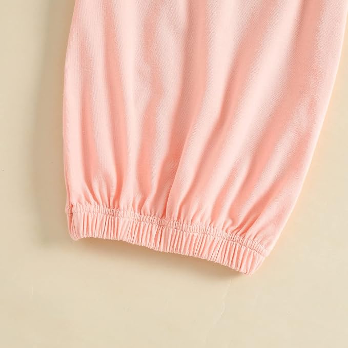 AMAWMW Newborn Baby Girl Little Sister Sleeper Gown Stripe Long Sleeve - Image 7