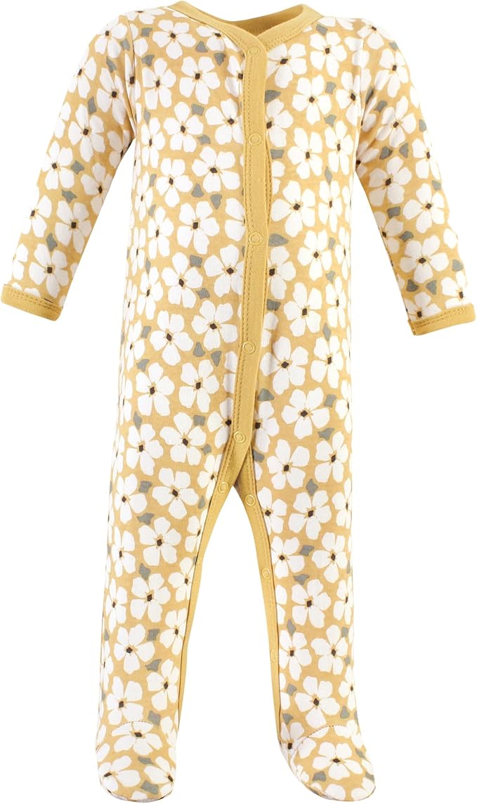 Hudson Baby Unisex Cotton Sleep and Play, Bodysuit and Bandana Bib Set - Image 4