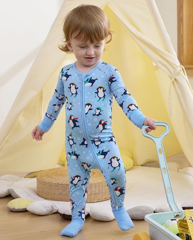 babee Reshinee Bamboo Viscose Baby Footie Pajama, Zipper Sleeper Boys Girls - Image 9