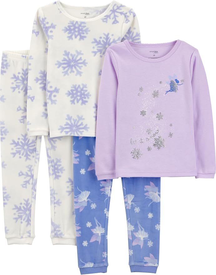 Simple Joys by Carter's Girls' 4-piece Polyester Pajamas by SimpleJoysbyCarters