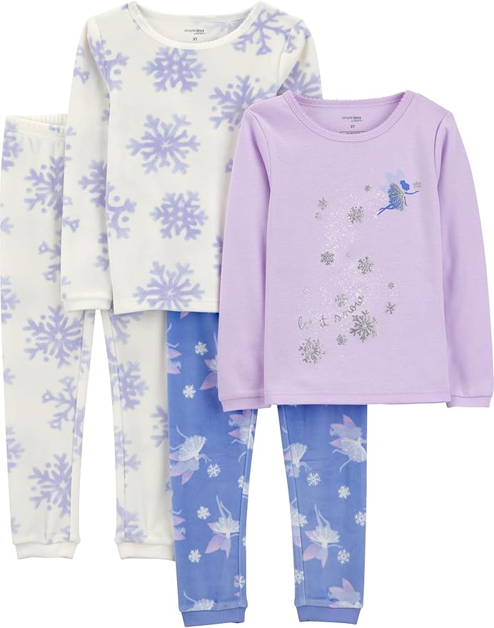 Simple Joys by Carter's Girls' 4-piece Polyester Pajamas by SimpleJoysbyCarters