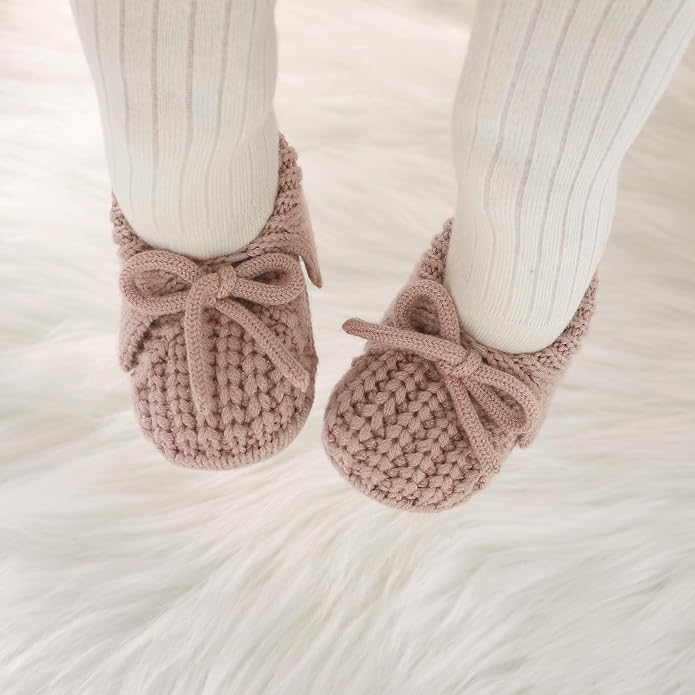 Baby Booties Newborn Boys Girls First Walkers Knit Infant Sock Shoes - Image 4
