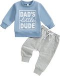 Toddler Baby Boy Fall Winter Outfit Long Sleeve Letter Print Sweatshirts and Jogger Pants Infant Boy Clothes