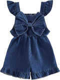 Little Girl Romper Toddler Overalls Summer Bow Jumpsuit Boho Outfit 6M-5T by Nibbcoa