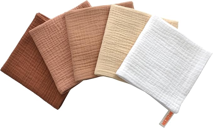 MUKIN Baby Washcloths, Muslin Burp Cloths Towels - Image 12