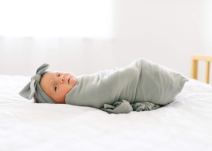 Copper Pearl Swaddle Blankets for Newborns | Soft Stretchy Receiving Blankets - Image 8