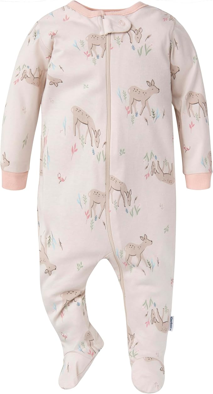 Gerber Baby Girls 4-Pack Sleep 'N Play Footie - Image 4