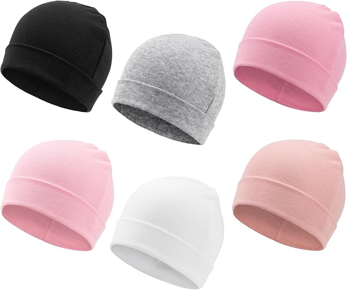 DRESHOW BQUBO 6 Pack Baby Beanie Hats by DRESHOW