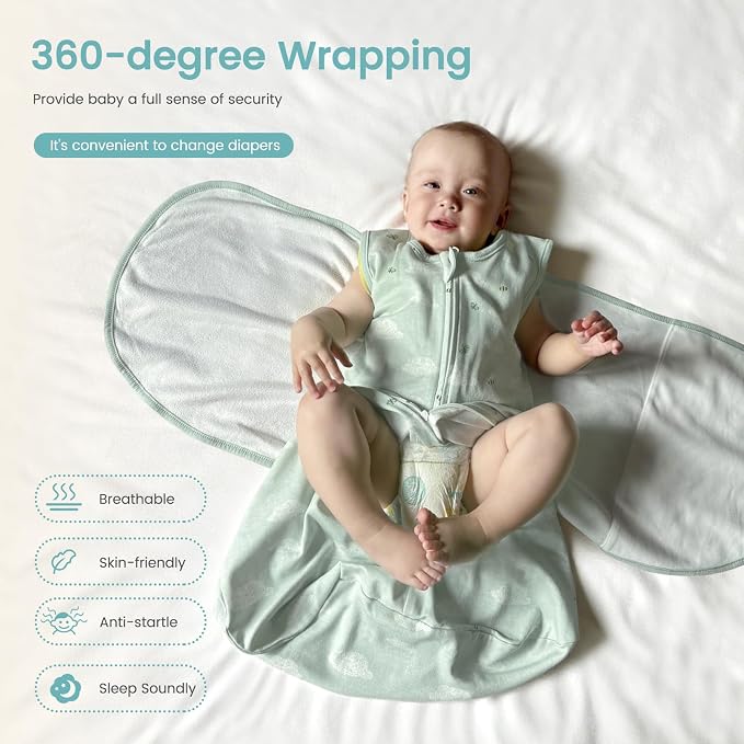 Baby Swaddle Sleep Sack, 1.0 Tog New-Parent-Friendly Swaddle - Image 7