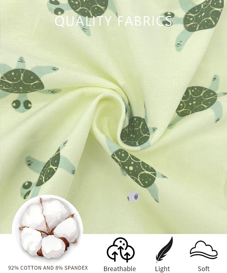 Jimonda Baby Rompers Cotton Boys Girls Short Sleeve Sleepers Pajamas Pjs | Two - Image 4
