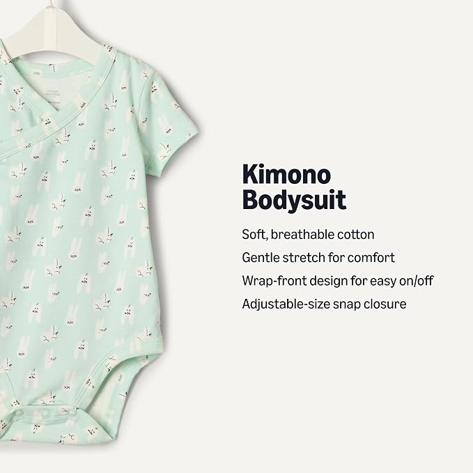 Amazon Essentials x Sofia Grainge Unisex Babies' Side Snap Short Sleeve Bodysuit - Image 2