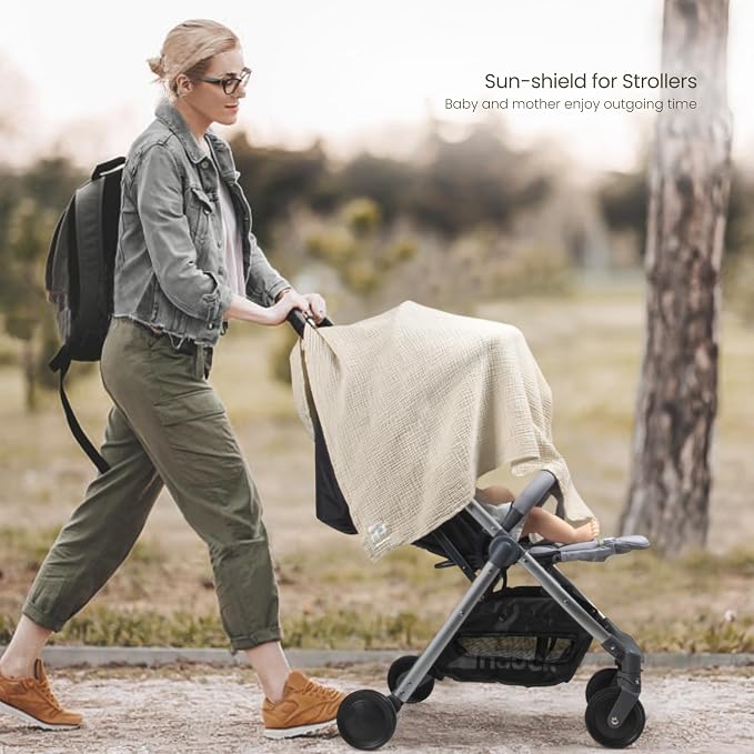 lulumoon Muslin Swaddle Blanket Baby: Cotton Receiving Wrap - Image 7