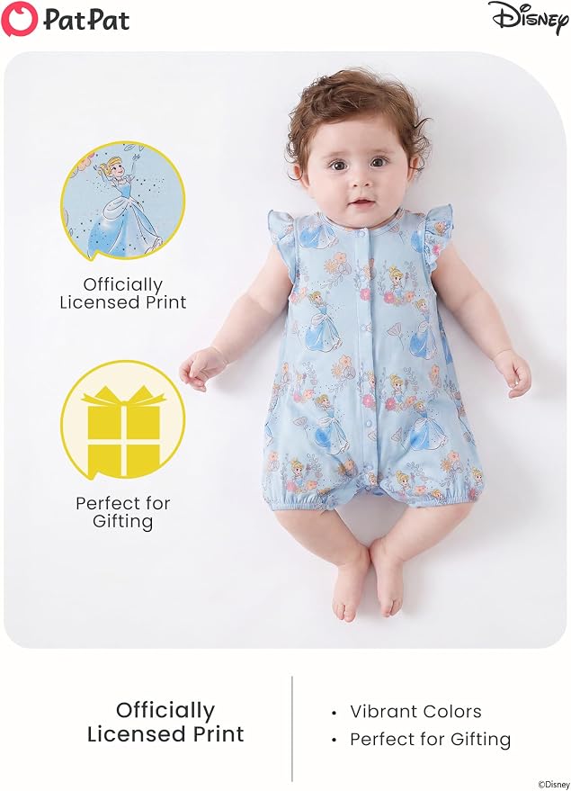 Disney Baby Girls Viscose Made from Bamboo 2 Packs Breathable Bodysuit - Image 2