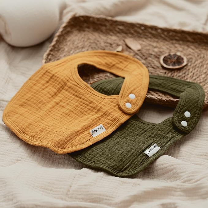 Muslin Baby Bibs for Drooling and Teething, Bibs for Boys Girls | Soft Cotton - Image 8