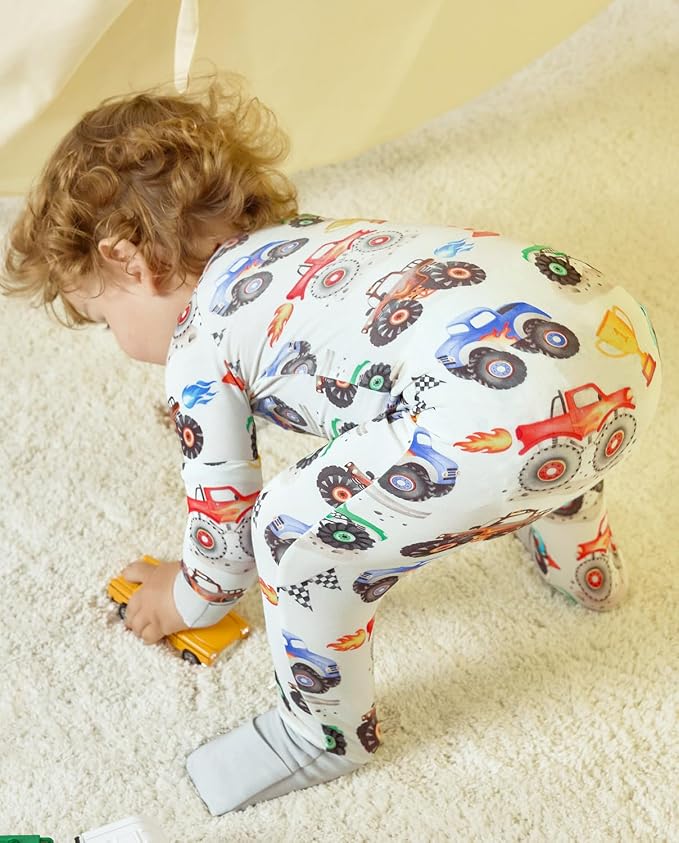 babee Reshinee Bamboo Viscose Baby Footie Pajama, Zipper Sleeper Boys Girls | - Image 6