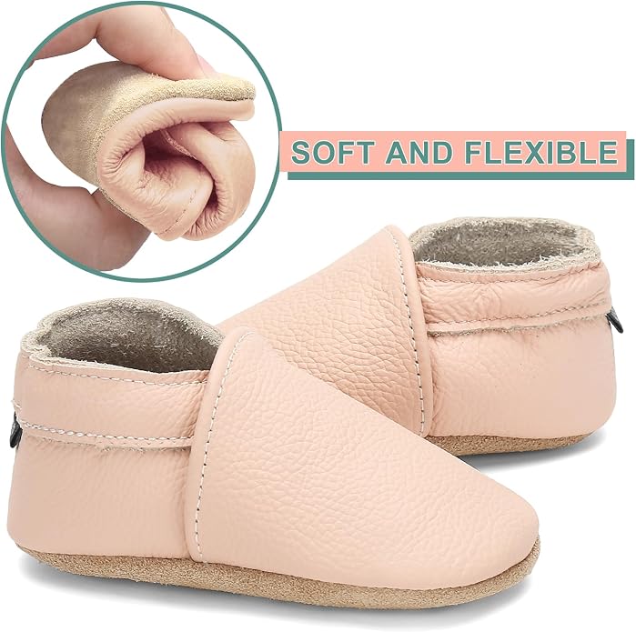 Genuine Leather Baby Booties Soft Sole Toddler Walking Shoes - Image 4