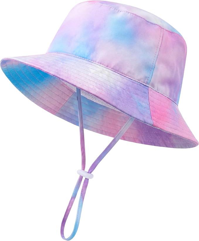 Baby Sun Hat Kids Summer Sun Protection Toddler Bucket Hat Wide Brim Adjustable by HONGTEYA