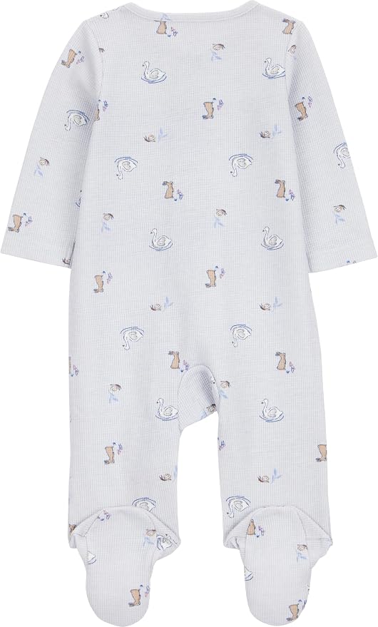 Simple Joys by Carter's Baby Girls' 2-way Zip Thermal Footed Sleep and Play - Image 2