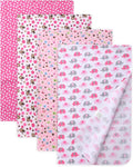 Cotton Flannel Receiving Blankets 4 Pcs, Baby Swaddle Blankets, Infant Flannel by Unknown