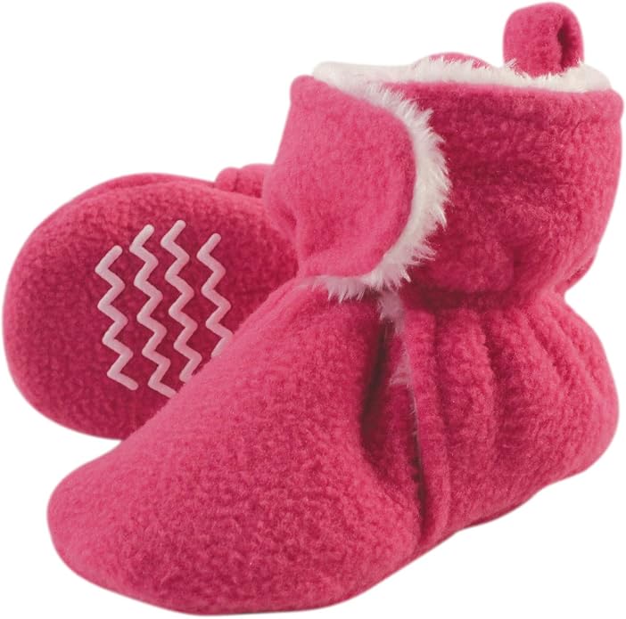 Hudson Baby Unisex Baby Cozy Fleece and Faux Sherpa Booties by HudsonBaby