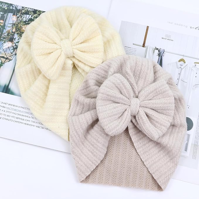 Cinaci 4 Pieces Baby Girls Turban Hats - Image 8