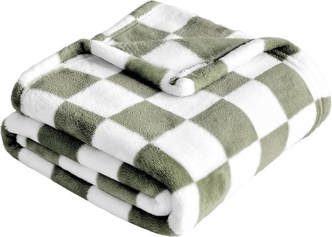 Yurhap Checkered Baby Blanket Fleece Baby Blankets by Yurhap