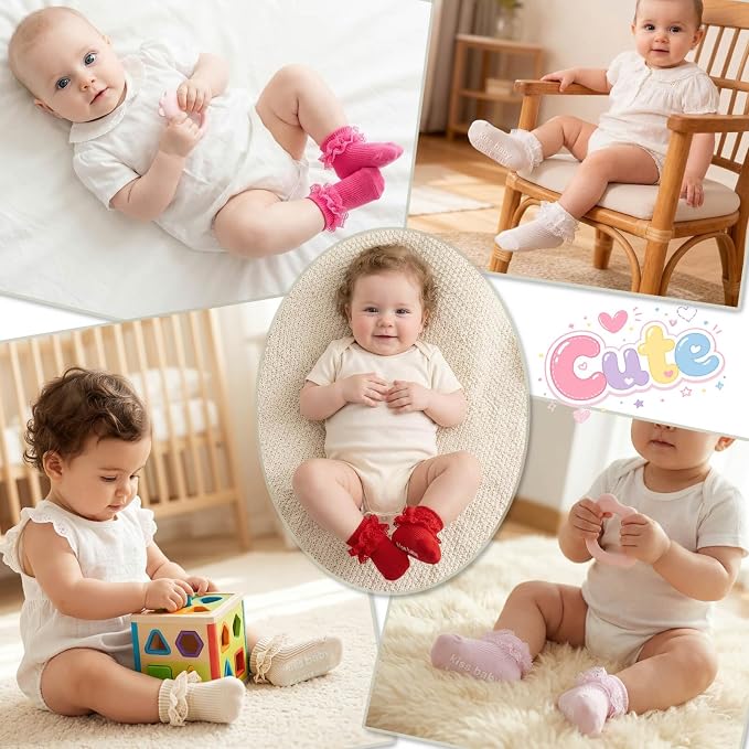 DRESHOW BQUBO Baby Girls Toddler Anti Slip Socks - Image 2