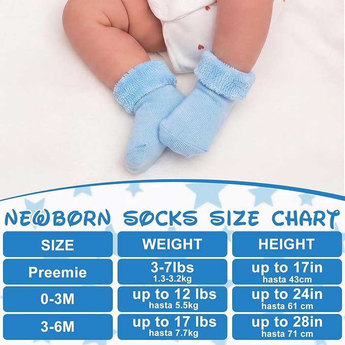 Twistover 10 Pairs Preemie Cotton Turn Cuff Socks - Image 2