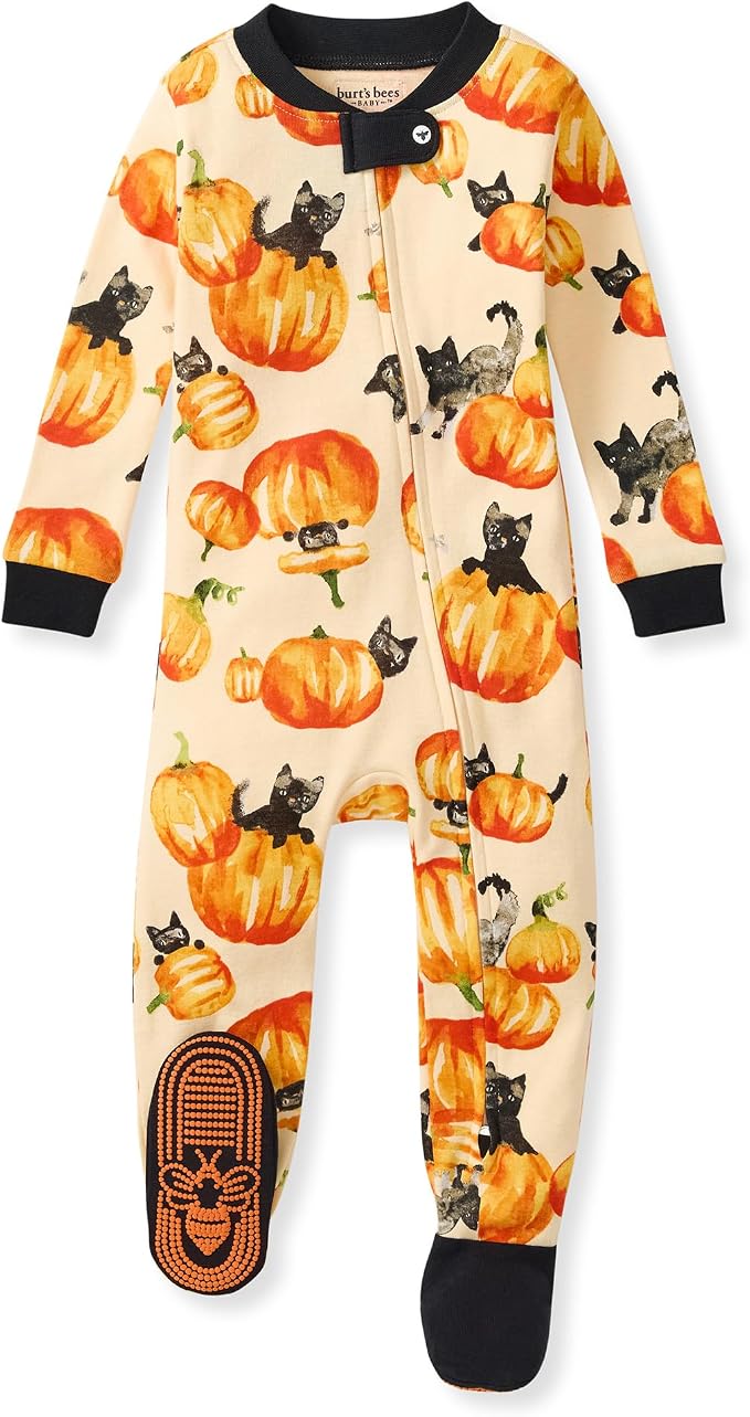 Burt's Bees Baby Girls Organic Cotton, Snug Fit Footed Sleeper Pajamas | by BurtsBeesBaby