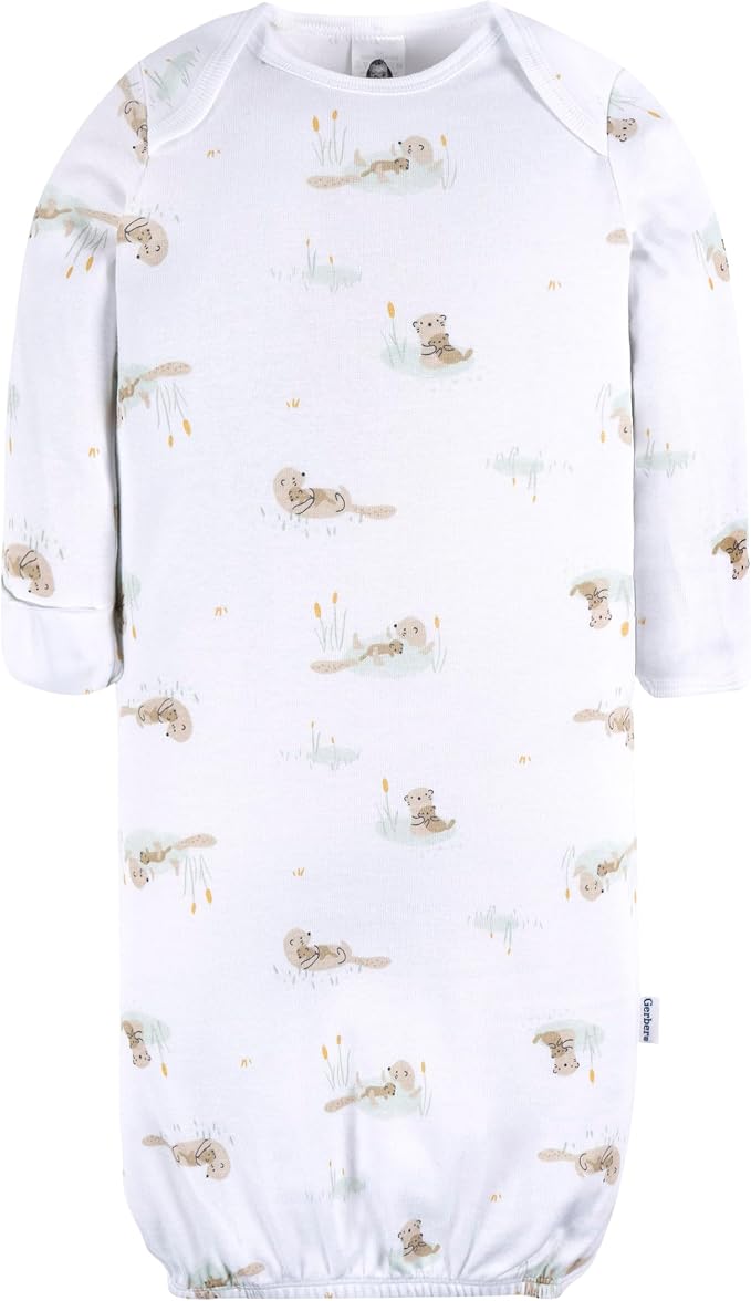 Gerber Baby Boys & Girls 4-Pack Sleeper Gown - Image 4