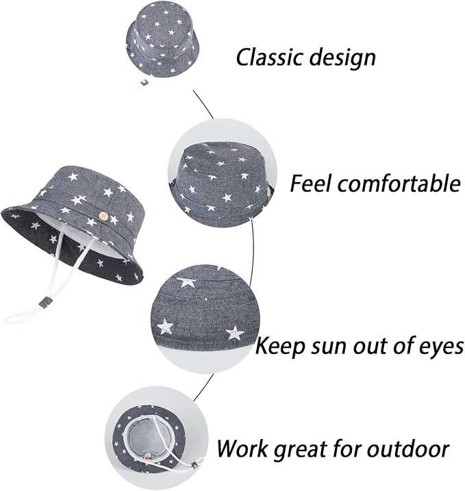 LANGZHEN Sun Protection Hat for Kids Toddler Boys Girls Wide Brim Summer - Image 4
