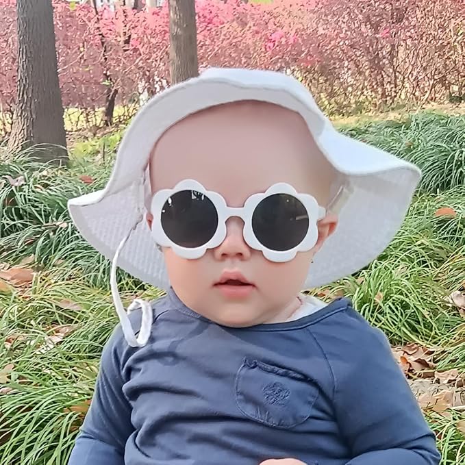 Baby & Toddler Wide Brim Sun Hats UPF 50+ Sun Protection Bucket Cap Cute - Image 5