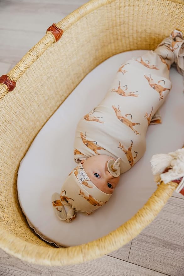 Copper Pearl Swaddle Blankets for Newborns | Soft Stretchy Receiving Blankets - Image 6
