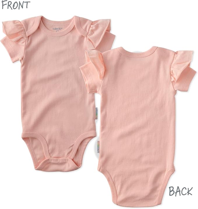 Butterblu Rory 10-Pack Short Sleeve Ruffle Bodysuits 100% Cotton | GOTS - Image 3