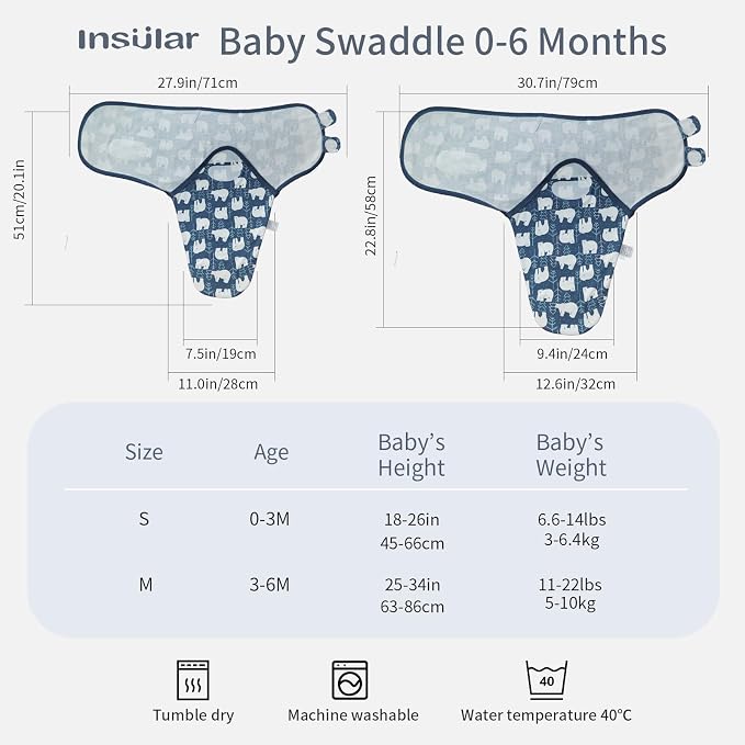 insular Baby Swaddle Wrap, Swaddle Blanket - Image 4