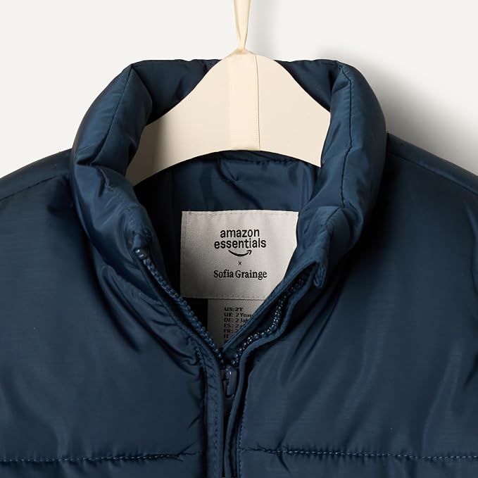 Amazon Essentials x Sofia Grainge Toddler and Baby Girls' Taffeta Puffer Jacket - Image 5