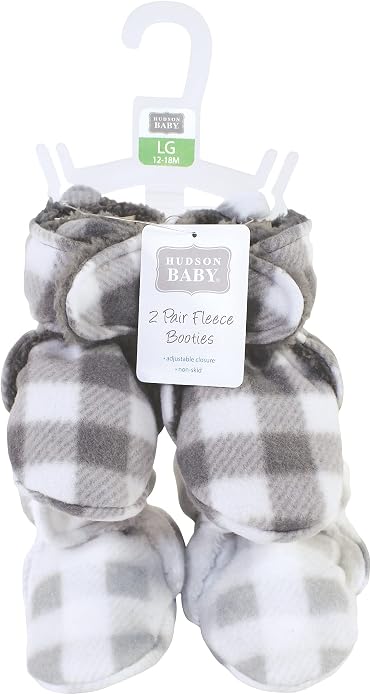 Hudson Baby Baby Animal Fleece Booties 2-pack - Image 2