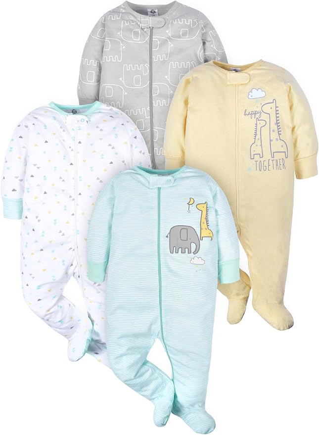 Gerber Baby Girls 4-Pack Sleep 'N Play Footie by Gerber