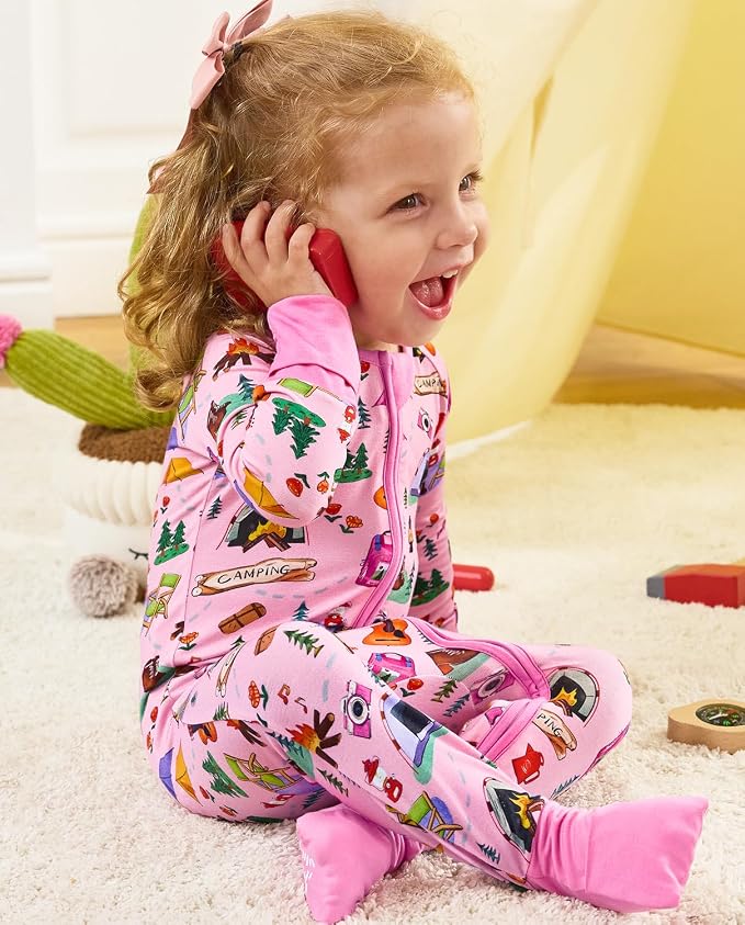 babee Reshinee Viscose derived from bamboo Baby Pajamas Convertible Footie - Image 5