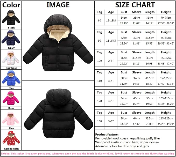 Toddler Boys' Girls' Winter Coat - Image 6