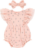 TITKKOP Ruffle Bubble Romper for Baby Girl | One-Piece Shorts Jumpsuit | Summer by TITKKOP