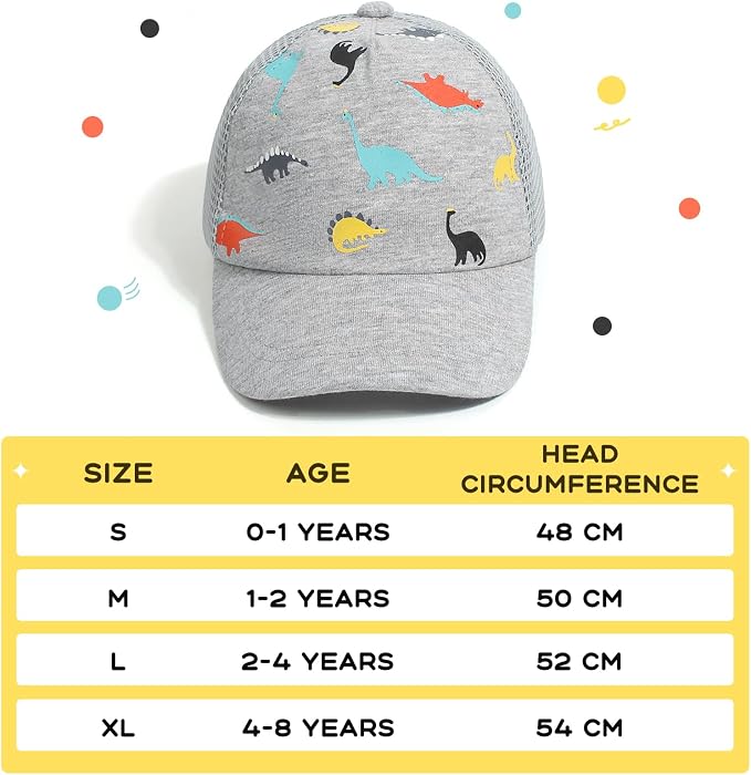 Mesh Toddler Baseball Cap, Adjustable Breathable Sun Hat - Image 6