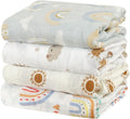 4 Set Muslin Swaddle Blankets Receiving Blanket by CoolaPeach