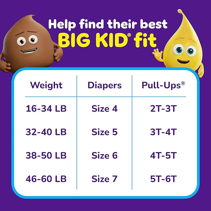 Pull-Ups Boys' Potty Training Pants, Size 4T-5T Training Underwear (38-50 lbs), 74 Count