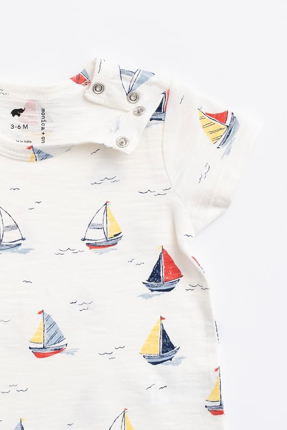 monica + andy Slub Shorty Romper, 100% Organic Baby Clothes - Image 6