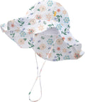 HONGTEYA Baby Sun Hat Wide Brim Adjustable Toddler Beach Bucket Hat | Soft by HONGTEYA