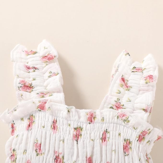 YOUNGER TREE Baby girl Romper Infant Summer Clothes Ruffle Sleeveless One Piece - Image 4