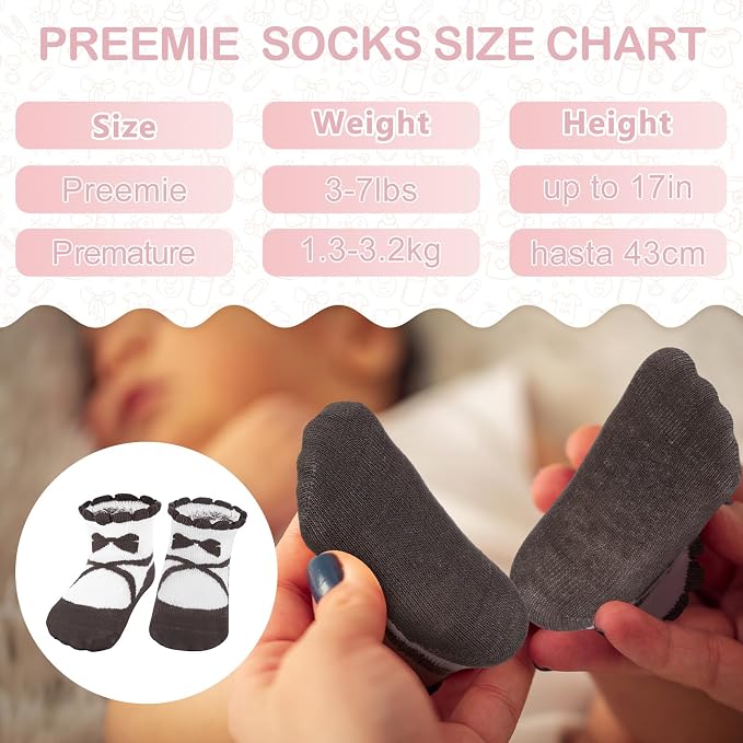 Toulite 12 Pairs Preemie Ankle Socks - Image 2